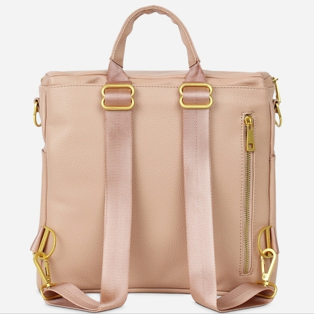 Fawn Design Mini Backpack Diaper Bag & Cosmetic Case- Warm Blush Pink - Picture 4 of 15